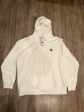 NWT Men’s Adidas Essential Hoodie - White - Size XL